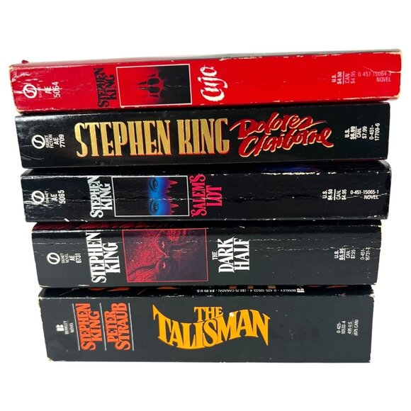 5 Stephen King Paperback Book Cujo Dolores Claiborne Salem Lot Dark Half Talisma - Picture 2 of 13